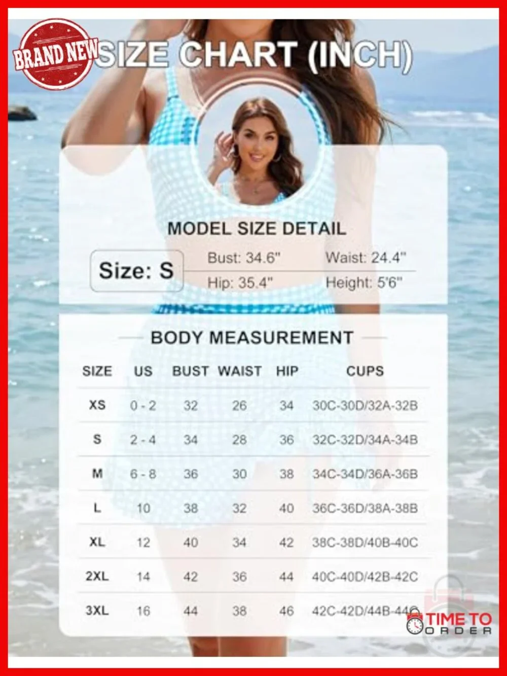 High Waisted Bikini Set Tummy Control Retro Swimsuit Two Piece Swim Skirt